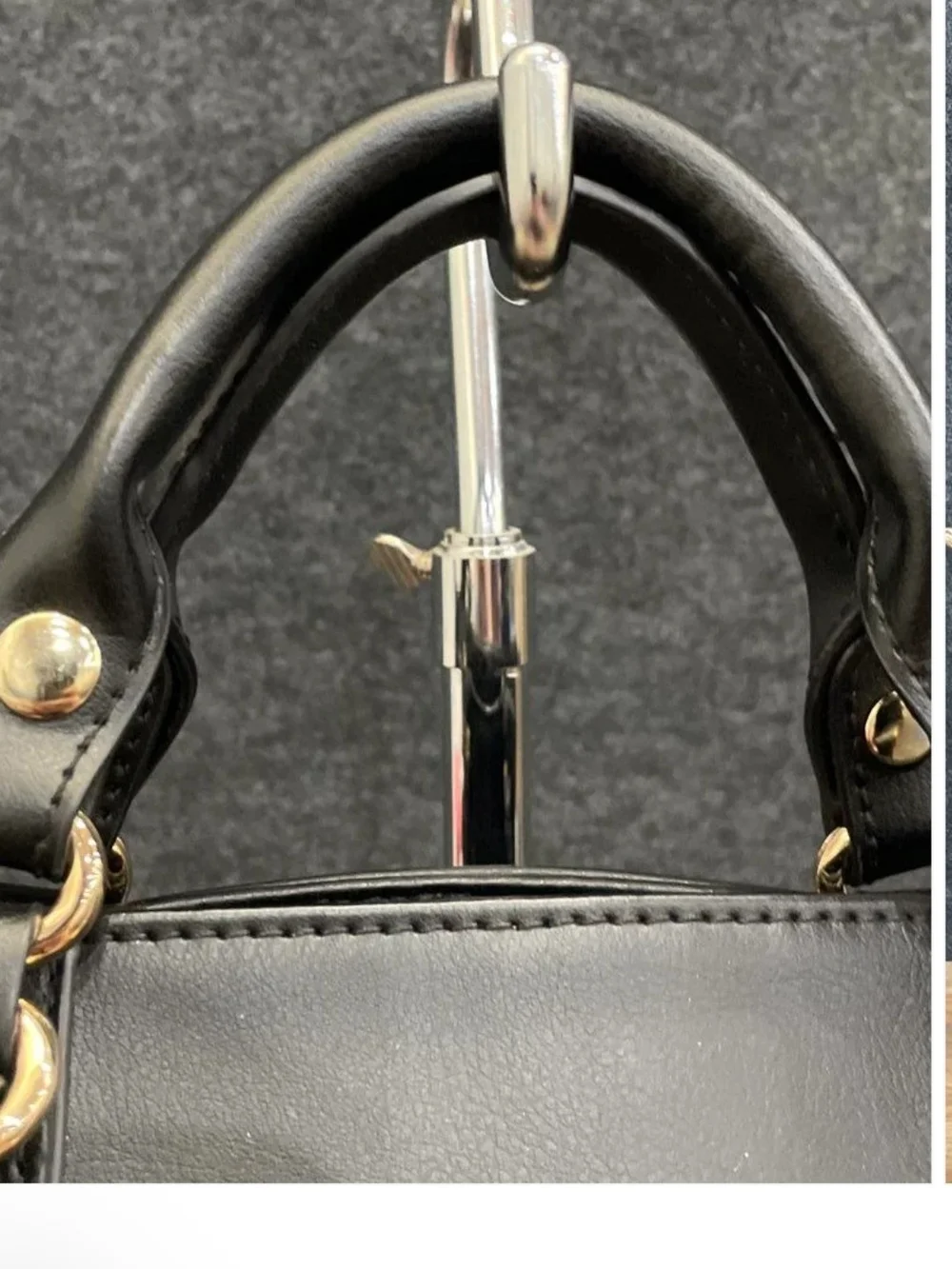 Kattee Black Leather Large Satchel Tote BagLarge